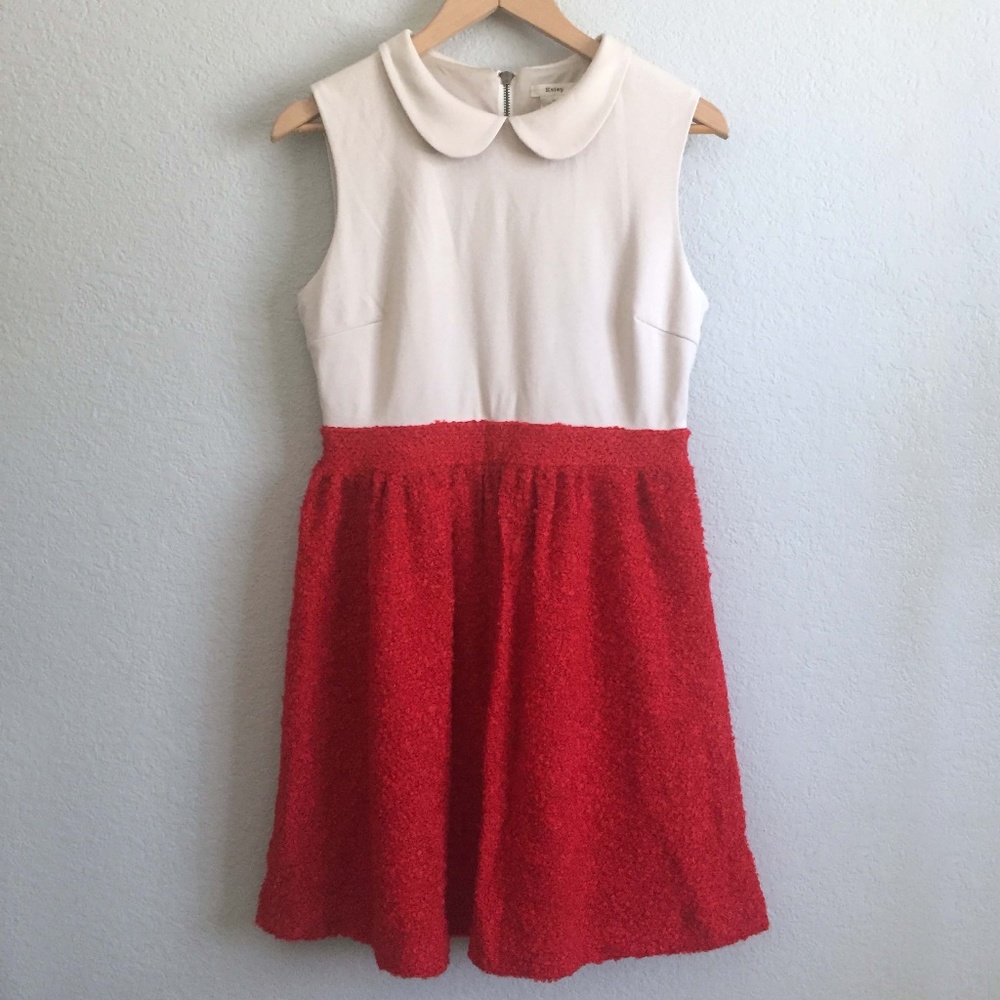 ModCloth Peter Pan Collar Red Dress